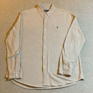 Ralph Lauren Men's Tan Button Down Shirt